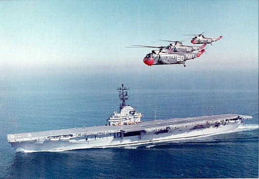 Sh-3A Sea Kings Uss Kearsarge Glossy Poster Picture Photo Print Banner  Conversationprints