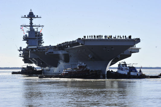Uss Gerald R Ford Navy Ship Glossy Poster Picture Photo Print Banner  Conversationprints