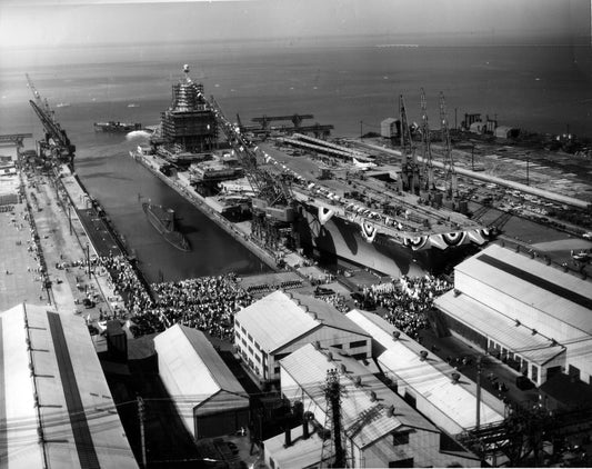 Uss Enterprise Christening 1960 Glossy Poster Picture Photo Print Banner  Conversationprints