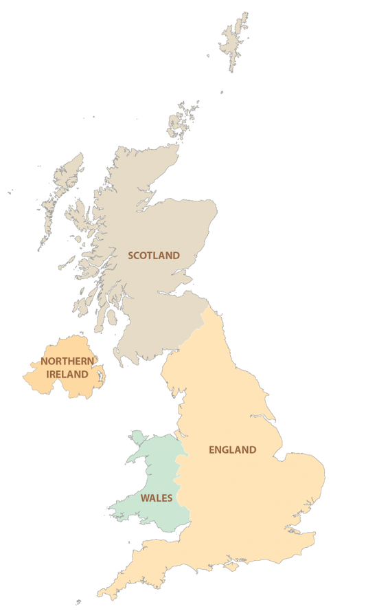 United Kingdom Counties Map Glossy Poster Picture Photo Print Banner  Conversationprints