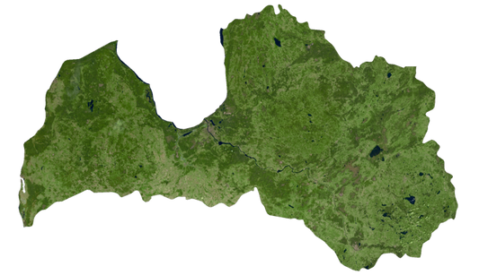 Latvia Satellite Map Glossy Poster Picture Photo Print Banner  Conversationprints