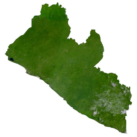 Liberia Satellite Map Glossy Poster Picture Photo Print Banner  Conversationprints