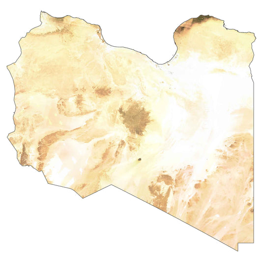 Libya Satellite Map Glossy Poster Picture Photo Print Banner  Conversationprints
