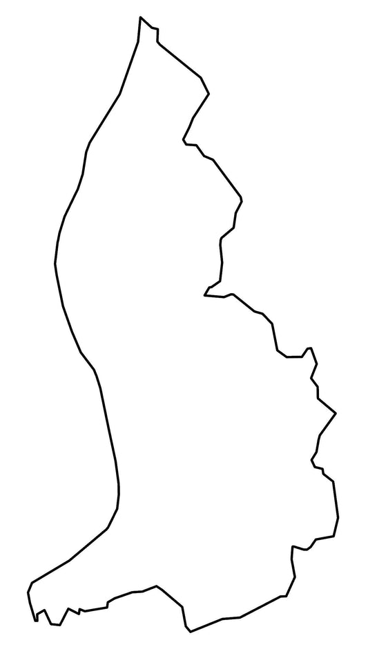 Liechtenstein Blank Outline Map Glossy Poster Picture Photo Print Banner  Conversationprints