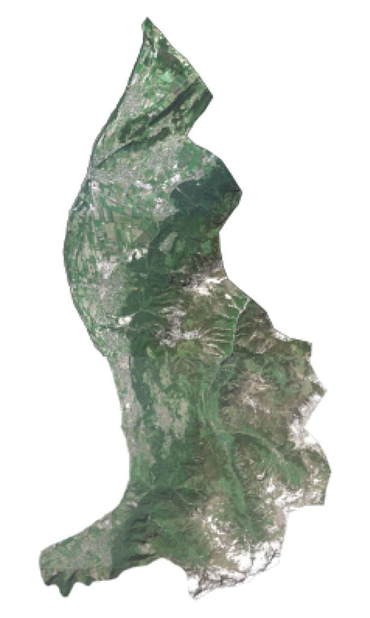 Liechtenstein Satellite Map Glossy Poster Picture Photo Print Banner  Conversationprints