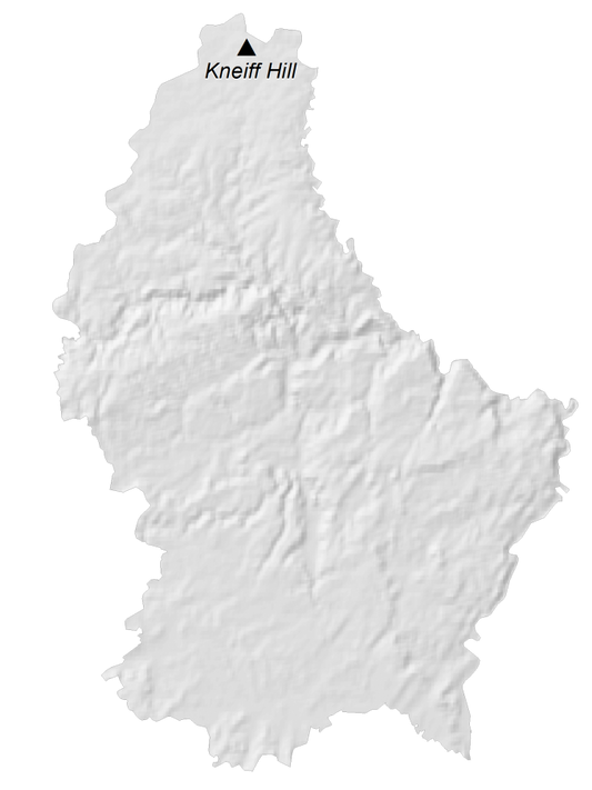 Luxembourg Elevation Map Glossy Poster Picture Photo Print Banner  Conversationprints