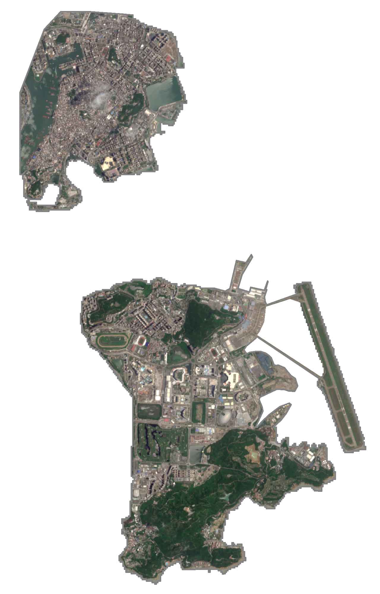 Macau Satellite Map Glossy Poster Picture Photo Print Banner  Conversationprints