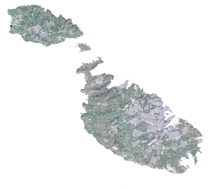 Malta Satellite Map Glossy Poster Picture Photo Print Banner  Conversationprints