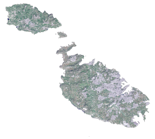 Malta Satellite Map Glossy Poster Picture Photo Print Banner  Conversationprints
