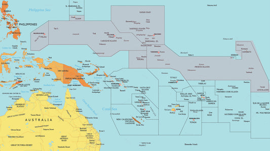 Micronesia Detailed Map Glossy Poster Picture Photo Print Banner  Conversationprints