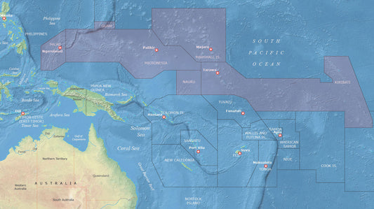 Micronesia Physical Map Glossy Poster Picture Photo Print Banner  Conversationprints