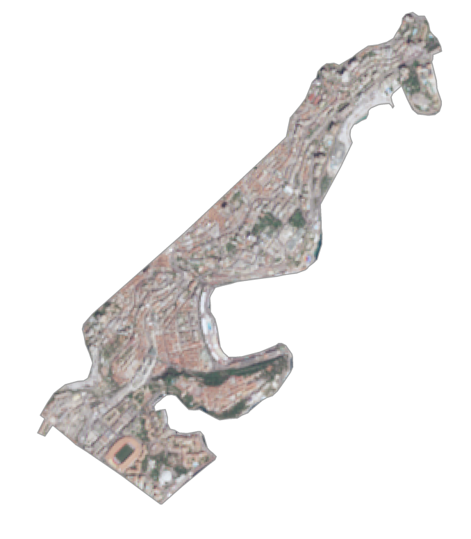 Monaco Satellite Map Glossy Poster Picture Photo Print Banner  Conversationprints