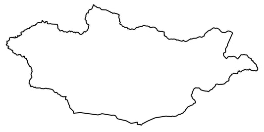Mongolia Blank Outline Map Glossy Poster Picture Photo Print Banner  Conversationprints