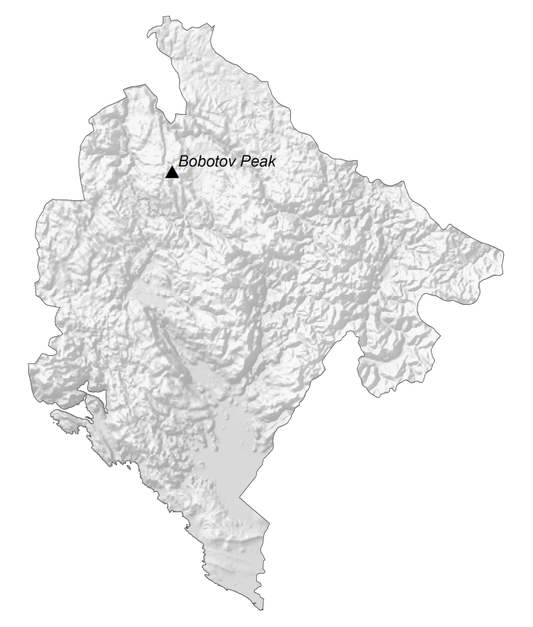Montenegro Elevation Map Glossy Poster Picture Photo Print Banner  Conversationprints