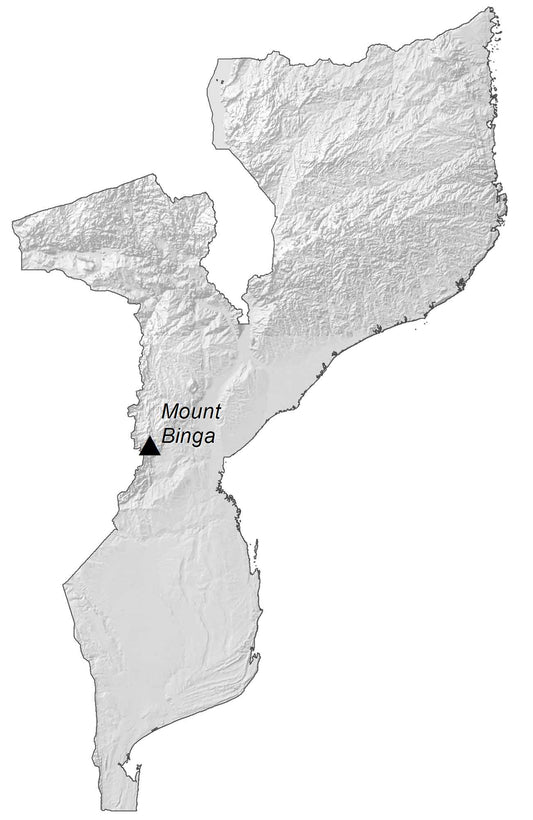 Mozambique Elevation Map Glossy Poster Picture Photo Print Banner  Conversationprints