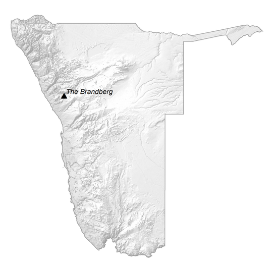 Namibia Elevation Map Glossy Poster Picture Photo Print Banner  Conversationprints