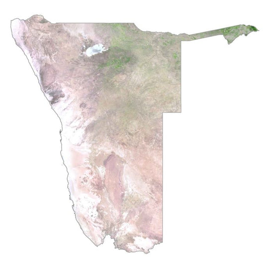 Namibia Satellite Map Glossy Poster Picture Photo Print Banner  Conversationprints
