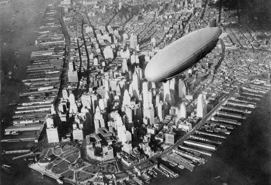 Uss Akron Zrs-4 Over Manhattan Glossy Poster Picture Photo Print Banner  Conversationprints