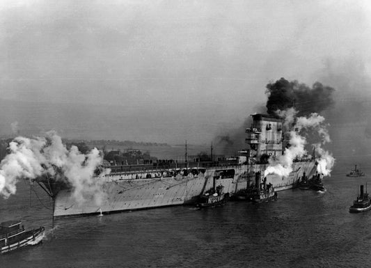 Uss Lexington With Tugs 1928 Glossy Poster Picture Photo Print Banner  Conversationprints