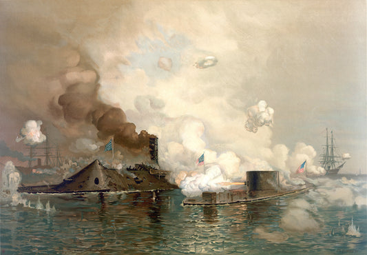 Monitor And Merrimack Civil War Ships Poster Picture Photo Print Banner  Conversationprints