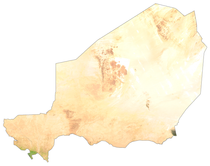 Niger Satellite Map Glossy Poster Picture Photo Print Banner  Conversationprints