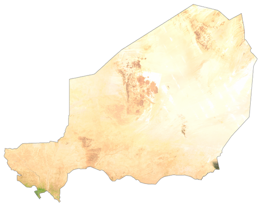 Niger Satellite Map Glossy Poster Picture Photo Print Banner  Conversationprints