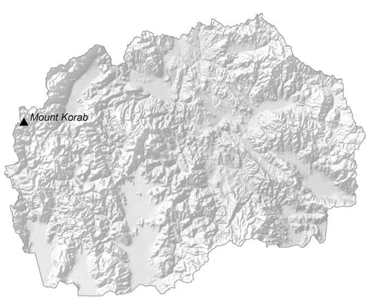 North Macedonia Elevation Map Glossy Poster Picture Photo Print Banner  Conversationprints