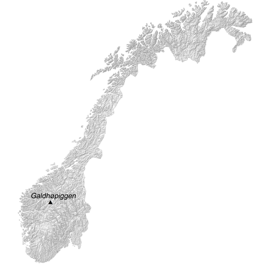 Norway Hillshade Map Glossy Poster Picture Photo Print Banner  Conversationprints