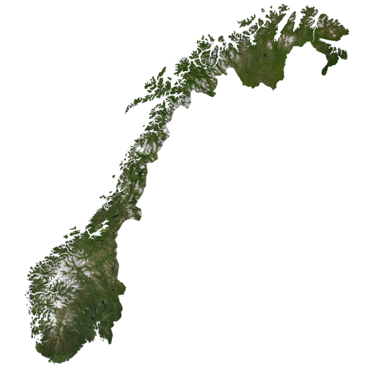 Norway Satellite Map Glossy Poster Picture Photo Print Banner  Conversationprints