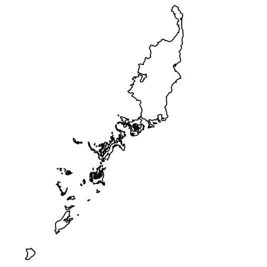 Palau Blank Outline Map Glossy Poster Picture Photo Print Banner  Conversationprints