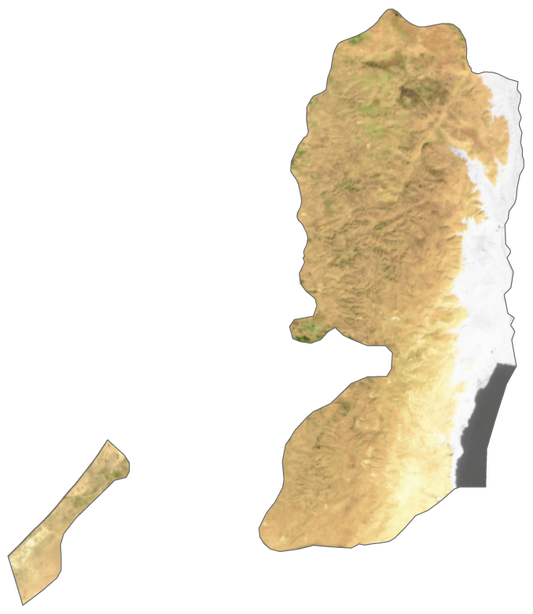 Palestine Satellite Map Glossy Poster Picture Photo Print Banner  Conversationprints