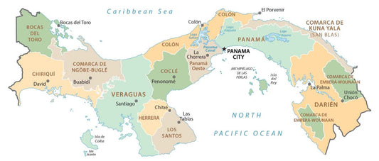 Panama Province Map Glossy Poster Picture Photo Print Banner  Conversationprints