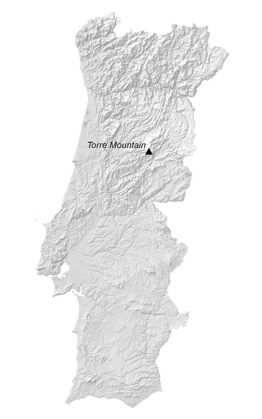 Portugal Elevation Map Glossy Poster Picture Photo Print Banner  Conversationprints