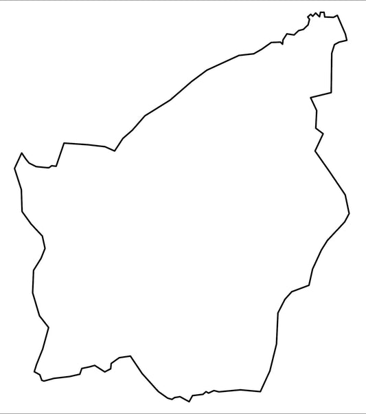 San Marino Blank Outline Map Glossy Poster Picture Photo Print Banner  Conversationprints