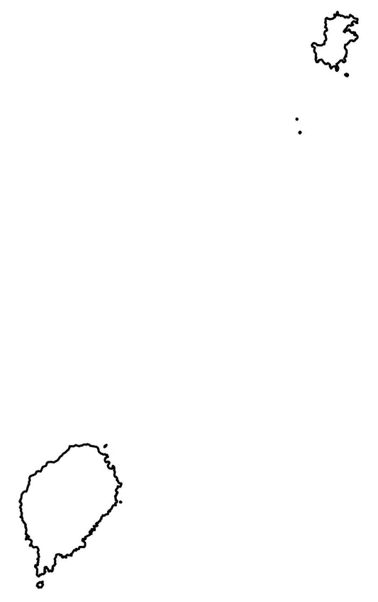 Sao Tome And Principe Blank Map Glossy Poster Picture Photo Print Banner  Conversationprints