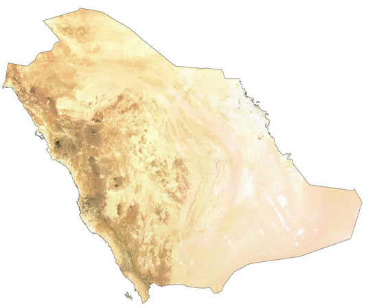 Saudi Arabia Satellite Map Glossy Poster Picture Photo Print Banner  Conversationprints