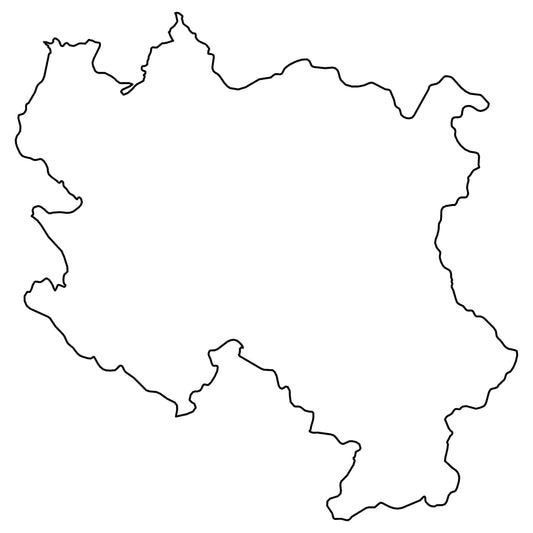 Serbia Blank Outline Map Glossy Poster Picture Photo Print Banner  Conversationprints