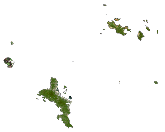 Seychelles Satellite Map Glossy Poster Picture Photo Print Banner  Conversationprints