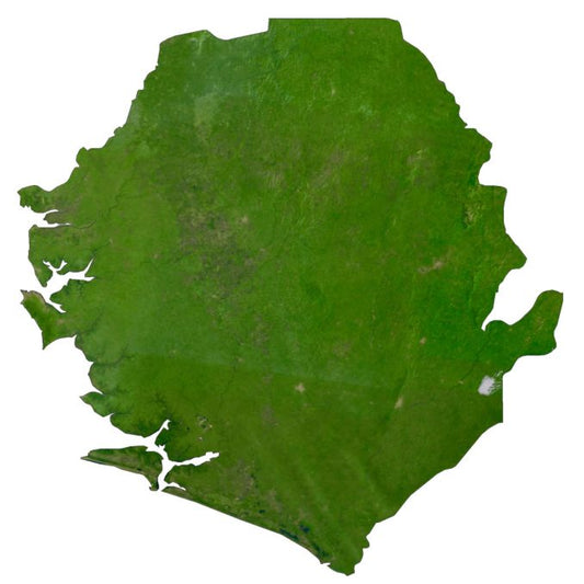 Sierra Leone Satellite Map Glossy Poster Picture Photo Print Banner  Conversationprints