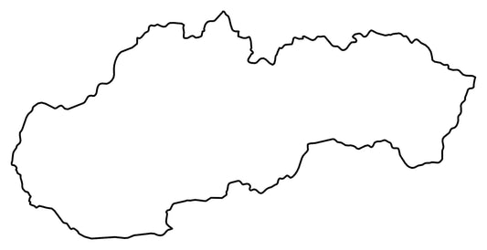 Slovakia Blank Outline Map Glossy Poster Picture Photo Print Banner  Conversationprints