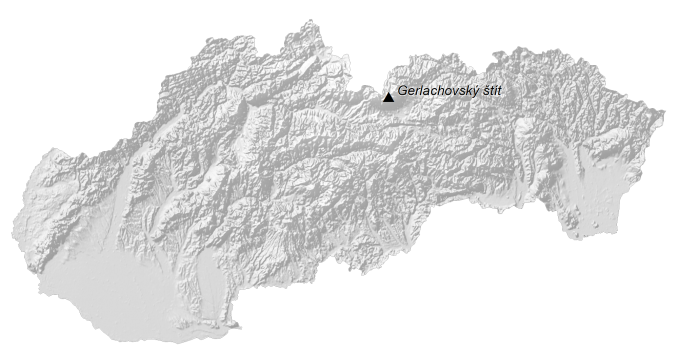 Slovakia Elevation Map Glossy Poster Picture Photo Print Banner  Conversationprints