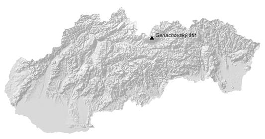 Slovakia Elevation Map Glossy Poster Picture Photo Print Banner  Conversationprints