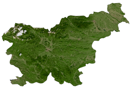 Slovenia Satellite Map Glossy Poster Picture Photo Print Banner  Conversationprints