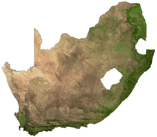 South Africa Satellite Map Glossy Poster Picture Photo Print Banner  Conversationprints
