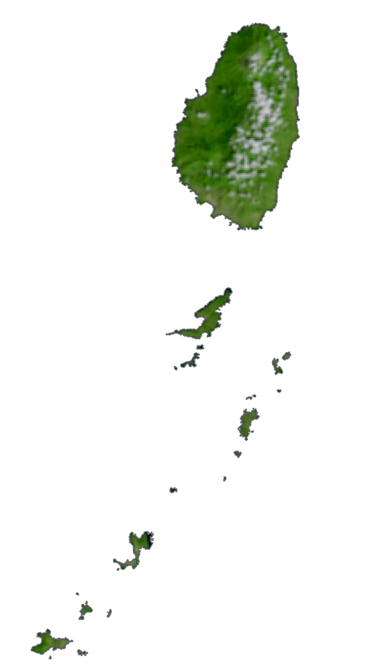 St Vincent And Grenadines Satellite Map Poster Picture Photo Print Banner  Conversationprints