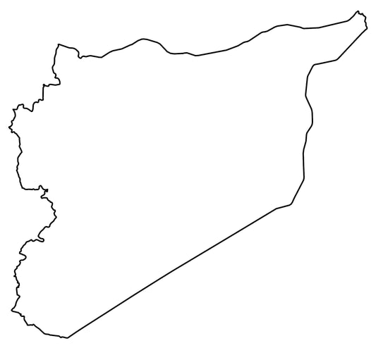 Syria Blank Outline Map Glossy Poster Picture Photo Print Banner  Conversationprints