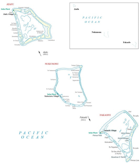 Tokelau City Road Map Glossy Poster Picture Photo Print Banner  Conversationprints