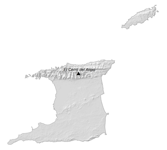 Trinidad And Tobago Elevation Map Glossy Poster Picture Photo Print Banner  Conversationprints