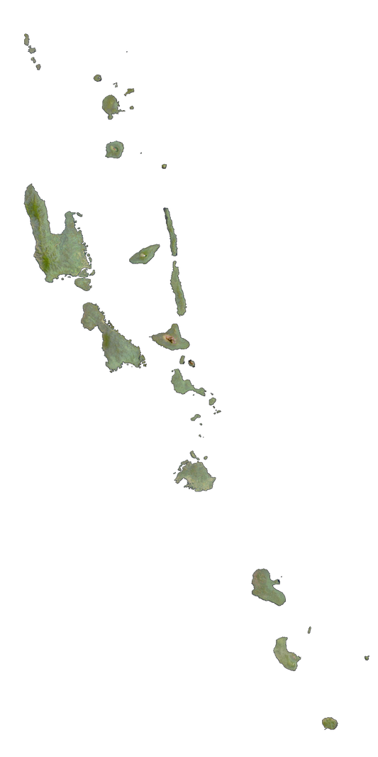 Vanuatu Satellite Map Glossy Poster Picture Photo Print Banner  Conversationprints