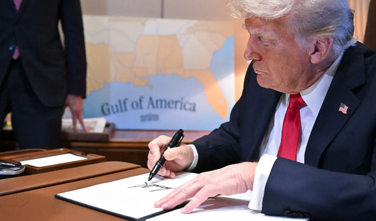 Trump Gulf Of America Signing Glossy Poster Picture Photo Print Banner  Conversationprints